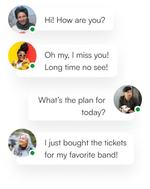 Imagem de uma conversa em um chat em Inglês